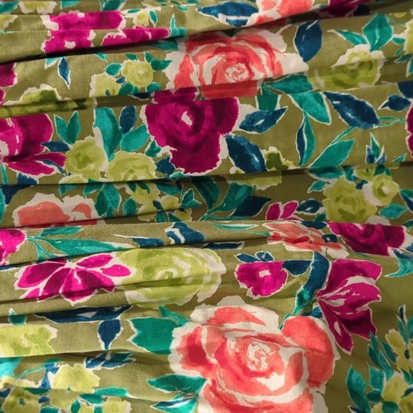 Le' Za Me Avocado Smock Empire Dress 6x - Picture 3 of 9